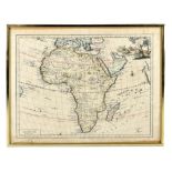 GIANBATTISTA ALBRIZZI; a circa 1740 map of Africa, 'Carta Generale Dell' Africa', 33 x 42.5cm,