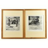 JOHN HEWITT; a pair of black and white artist proof prints, 'Hair Grip' and 'Wreck', both signed and