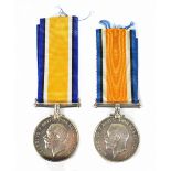 Two WWI medals awarded to privates in the 14th Hussars; 2794 PTE. J. MERCHANT and 3078 PTE. A.