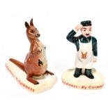 GUINNESS; two Carltonware advertising figures comprising kangaroo and zoo keeper (2).Additional