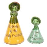 IRISH EXHIBITIONS; a Barnstaple Pottery bell inscribed 'The Belle of the Irish Exhibition', height