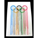 ZEVS (born 1977); screenprint in colours, 'Liquidated Olympic Rings', signed in pencil lower