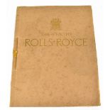 ROLLS-ROYCE; a brochure for the 40-50 H.P. Rolls-Royce Phantom II, with folding plate, tipped in