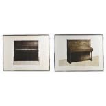 TERENCE MILLINGTON; a pair of signed limited edition black and white prints, 'Piano' & 'Piano 3',