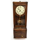 The Gledhill-Brook Time Recorders Ltd oak cased clocking-in clock. Additional InformationThere is