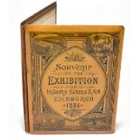 EDINBURGH 1886; a Mauchline ware souvenir small folder decorated with part views on the inside,