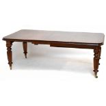 GILLOWS OF LANCASTER; a good early Victorian mahogany extending dining table, the round