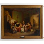 JOZEF LODEWIJK GEINAERT (BELGIUM 1790-1857); oil on canvas, 'The Reading of the Will', figures