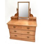 A pitch pine dressing table.