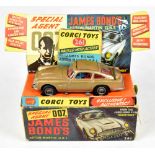 CORGI; a James Bond Aston Martin DB5, number 261, with blue suited ejector seat person, and original