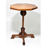 An early 20th century oak octagonal topped table, height 51cm, width 36.5cm.Additional