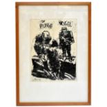 DON MCKINLAY; woodcut, "Runge & Vogel", signed and dated '84' in pencil, 46cm x 34cm, framed and