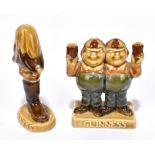 GUINNESS; two Wade advertising figures comprising Tweedle-dum and Tweedle-dee and the Mad Hatter.