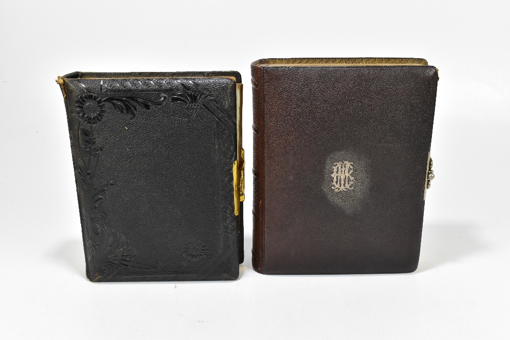 Two Victorian photograph albums including an example with applied white metal initials, possibly ' - Bild 2 aus 7