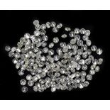 DIAMOND; a group of 2mm round stones totalling 5.02ct.