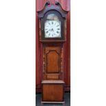 A SCOTT OF KENDAL; a 19th century thirty hour longcase clock, the painted dial set with farming