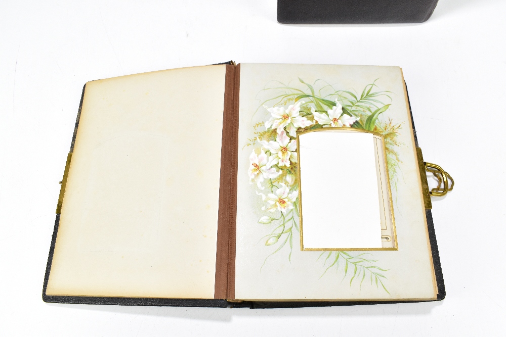 Two Victorian photograph albums including an example with applied white metal initials, possibly ' - Bild 5 aus 7