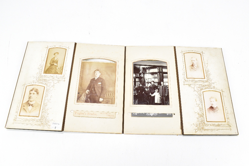 Two late 19th/early 20th century photograph albums including a concertina example bearing a - Bild 5 aus 5