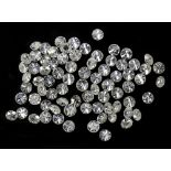 DIAMOND; a group of 3.5mm round stones totalling 4.97ct.