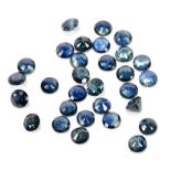 SAPPHIRE; a group of 4.5mm round cut stones totalling 11.68ct.