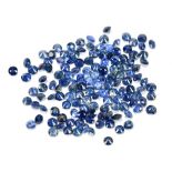 SAPPHIRE; a group of 2.75mm round cut stones totalling 13.33ct.Additional Information