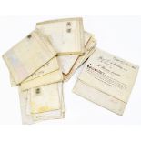 A collection of assorted vellum indentures, relating to Manchester and the surrounding areas.
