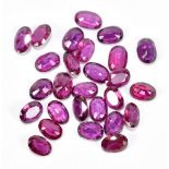 RUBY; a group of oval cut stones totalling 10.02ct.