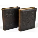 Two late 19th century photograph albums including 'Ye Games of Merry England' example, each with