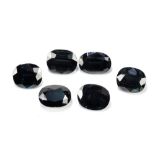 SAPPHIRE; a group of 10 x 8mm oval cut stones totalling 20.07ct.
