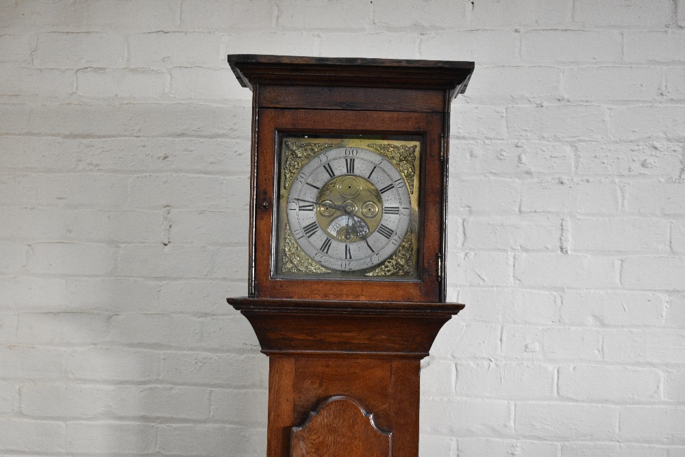 MICHAEL HEATON OF YORKSHIRE; an 18th century thirty hour longcase clock, the brass face with applied - Image 3 of 5