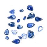 SAPPHIRE; a group of assorted shaped stones totalling 11.49ct.