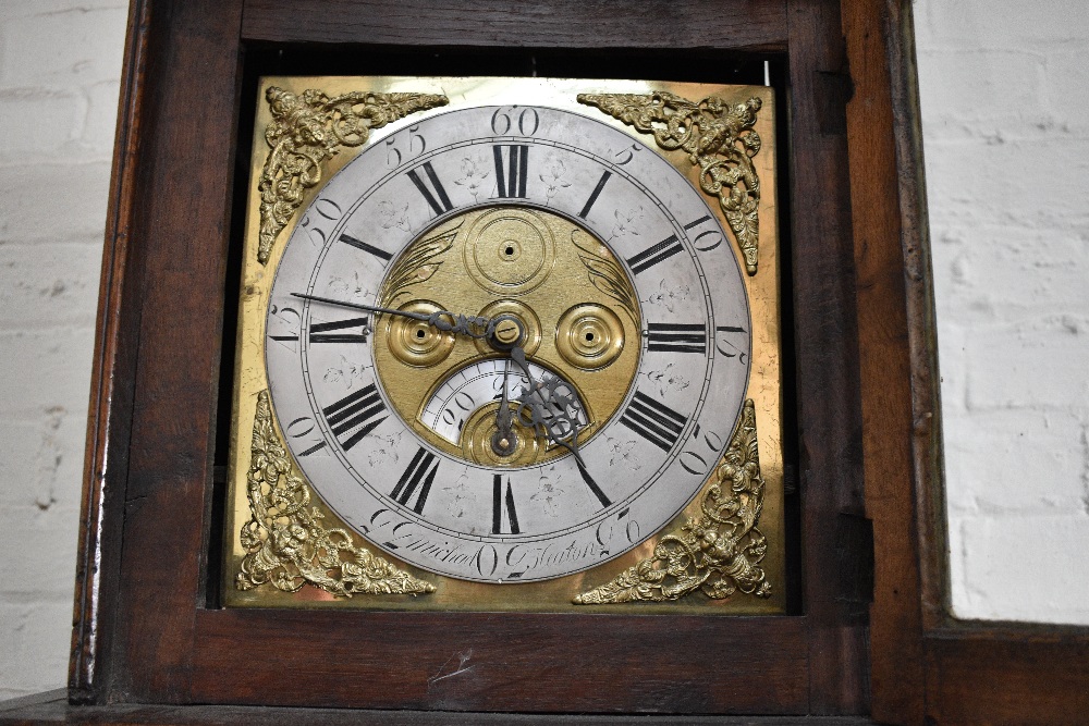 MICHAEL HEATON OF YORKSHIRE; an 18th century thirty hour longcase clock, the brass face with applied - Image 2 of 5