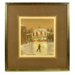 HAROLD FRANCIS RILEY BL DLitt FRCS (Hon) DFA ATC (born 1934); pastel, 'Salford Street', signed and