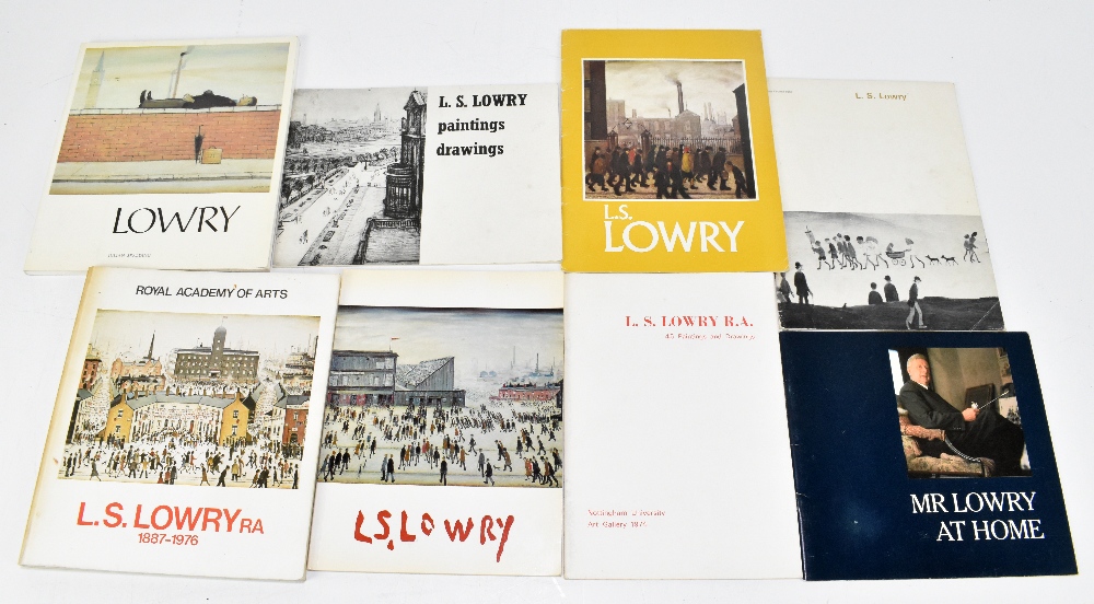 Eight booklets and catalogues relating to the art of LS Lowry.