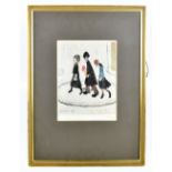 LAURENCE STEPHEN LOWRY RBA RA (1887-1976); colour print, 'My Family', signed in black ink lower