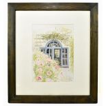 M. MALL; watercolour, garden scene, signed and dated 95, 32 x 23cm, framed and glazed. (D)Additional