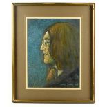 ARTHUR DELANEY (1927-1987); oil on canvas board, 'John Lennon', portrait study, signed and dated