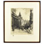 FRED W GOOLDEN (fl. 1908-1918); etching, 'The Reference Library', signed lower right, with two