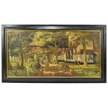 HENRICUS VEENENDAAL (1889-1972); oil on canvas, country scene, signed, 39 x 78cm, framed. (D)