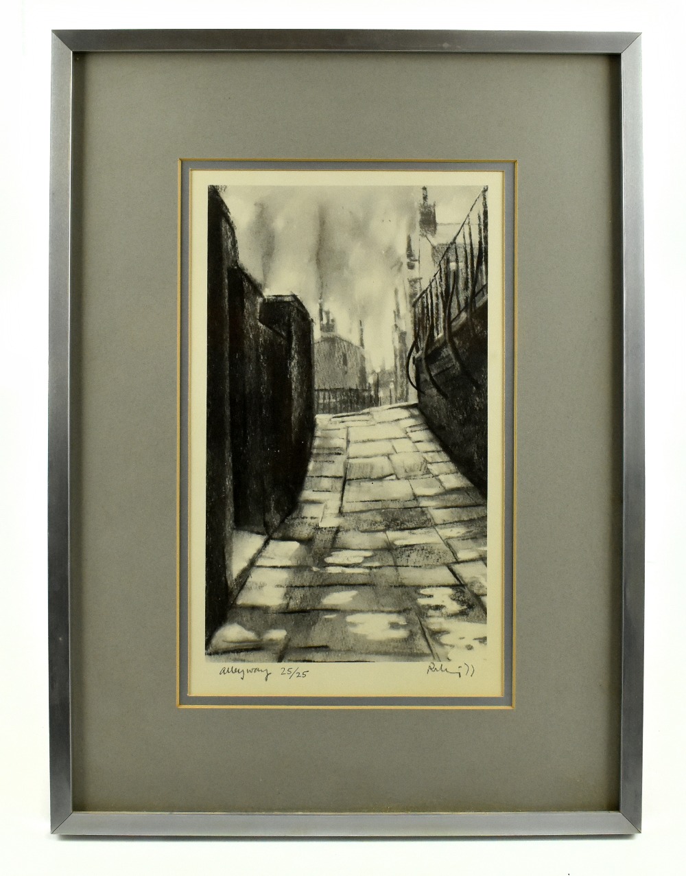 HAROLD FRANCIS RILEY BL DLitt FRCS (Hon) DFA ATC (born 1934); limited edition print, 'Alley Way',