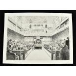 MASON STORM; lithograph print on 315GSM Innova paper, 'Monkey Parliament III', published by Stowe