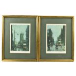 ARTHUR DELANEY (BRITISH, 1927-1987); a pair of limited edition prints, views in Manchester, signed