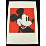 AFTER ANDY WARHOL (1928-1987); lithograph on Wove Arches paper (watermarked), 'Mickey Mouse (Red) (