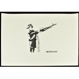 BANKSY; lithograph on card, 'The Crayola Shooter' (2012)', 256/600, artist stamp lower right,