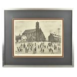 LAURENCE STEPHEN LOWRY RBA RA (1887-1976); a signed limited edition black and white print, 'St
