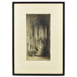 JAMES ALPHEGE BREWER (1881-1946); etching, 'Liverpool Cathedral (The Lady Chapel)', signed in pencil