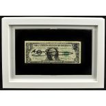 ANDY WARHOL (1928-1987); a $1 bill signed by Warhol, 6.5 x 15.5cm, with certificate of authenticity,