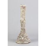 AKI MORIUCHI (born 1947); a stoneware bottle form with heavily textured surface, impressed mark,