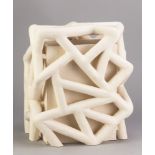 GILLIAN MONTEGRANDE (born 1960); 'Tangled Web', a stoneware vessel made of white Y-material, incised