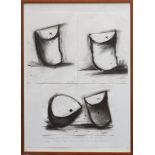 GORDON BALDWIN (born 1932); 'Studies for Vessels according to Klee', three charcoal drawings